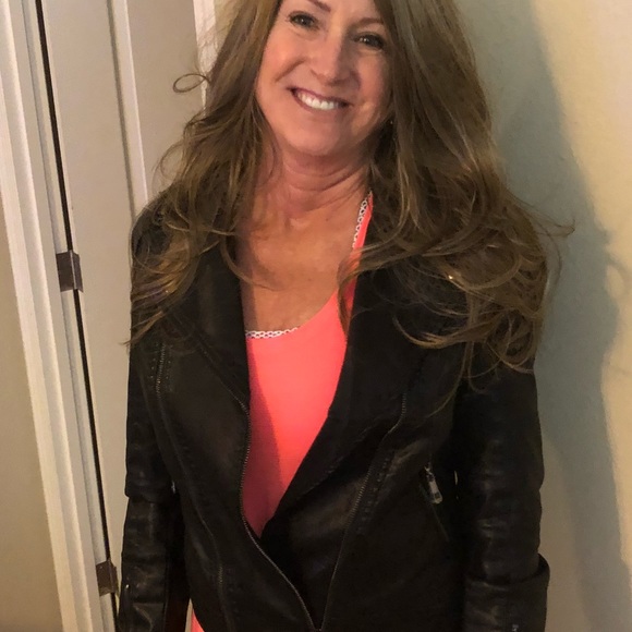 Black faux leather coat - Picture 6 of 6